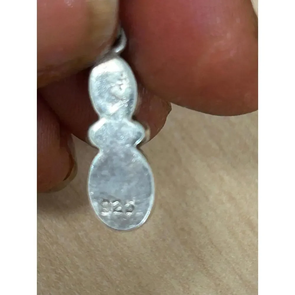 Sterling Silver Moonstone Opal Earrings - Picture 4 of 6